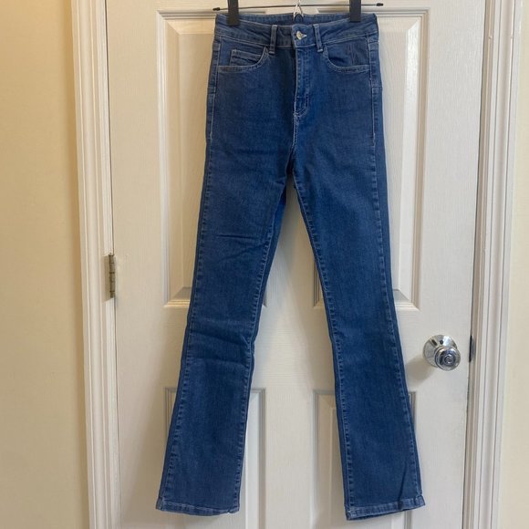 AsYou Classic Blue Flared Skinny Jeans - Picture 3 of 4